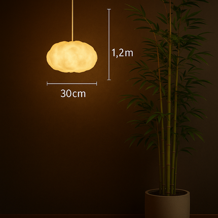 Cloud Pendant Light – Soft Glowing Hanging Lamp (30cm, 40cm, 50cm, 60cm) – Cozy Ambient Ceiling Light for Bedroom, Living Room & Kids Room Decor