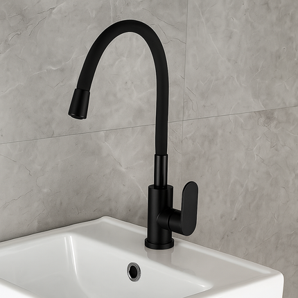 Flexible Neck Basin Faucet – Modern Single Handle Sink Tap