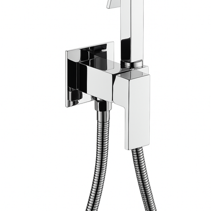 Matte Black Handheld Bidet Sprayer Set – All Copper with Wall Bracket & Hose