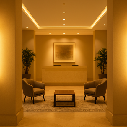 Modern Black LED Wall Light (2pcs Pack) – Sleek Vertical Design for Hotel Lobbies & Living Spaces