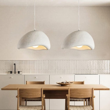 Nordic Simplicity Chandelier Wabi-sabi Resin Pendant Light Japanese Style Restaurant Hanging Lamp Adjustable E27 Lighting Fixture, for Kitchen Restaurant (Type B, Size : 30 * 18cm)
