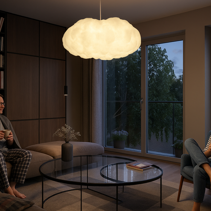 Cloud Pendant Light – Soft Glowing Hanging Lamp (30cm, 40cm, 50cm, 60cm) – Cozy Ambient Ceiling Light for Bedroom, Living Room & Kids Room Decor