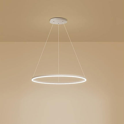 Modern LED Ring Pendant Light – Minimalist Ceiling Light Fixture for Dining Room, Living Room, or Office
