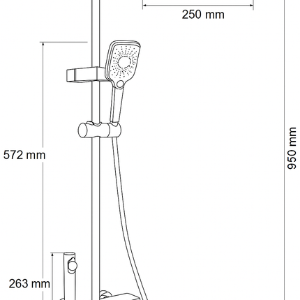 Modern Chrome Shower Set with Rainfall Head, Handheld & Toilet Spray – 3-in-1 Wall Mounted System