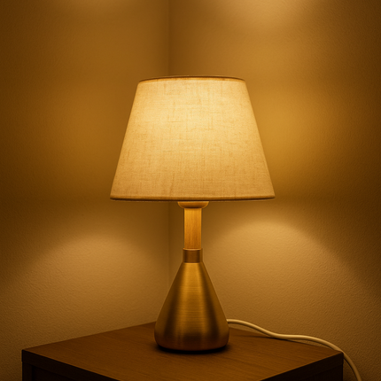Modern Golden Table Lamp – Soft Ambient Light for Bedroom & Living Room (2pcs Pack)