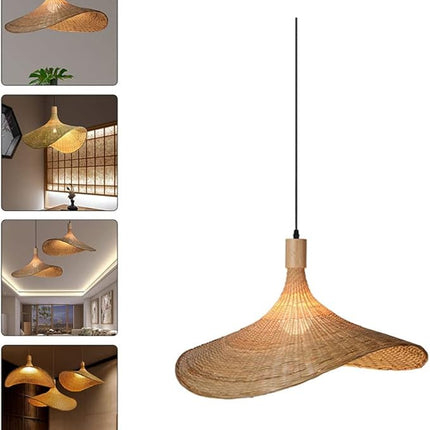 Rattan Bamboo Pendant Light – Handcrafted Elegance for Natural Resort Vibes (50CM)