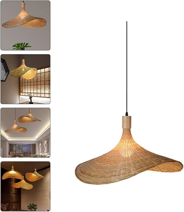 Rattan Bamboo Pendant Light – Handcrafted Elegance for Natural Resort Vibes (50CM)