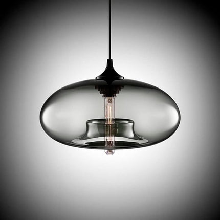 Retro Clear Glass Lampshade Pendant Lighting Industrial Vintage Loft Bar E27 Ceiling Hanging Lamp DIY Chandelier, Vintage Chandelier, Gray