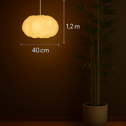Cloud Pendant Light – Soft Glowing Hanging Lamp (30cm, 40cm, 50cm, 60cm) – Cozy Ambient Ceiling Light for Bedroom, Living Room & Kids Room Decor