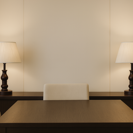 Elegant Vintage Wood Table Lamp with Cream Shade – Ideal for Bedroom, Living Room & Office