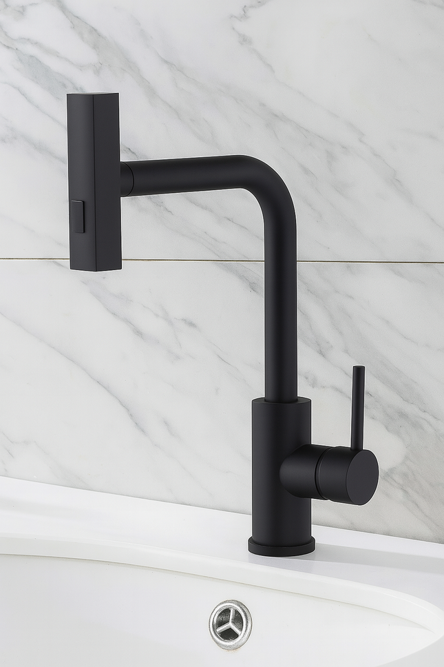 Modern Kitchen & Bathroom Faucet – Square Head Design