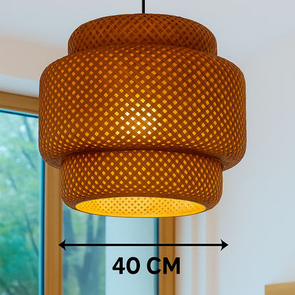 Luxury Woven Rattan Pendant Light – Handcrafted Bamboo Ceiling Lamp for Resort & Home Decor