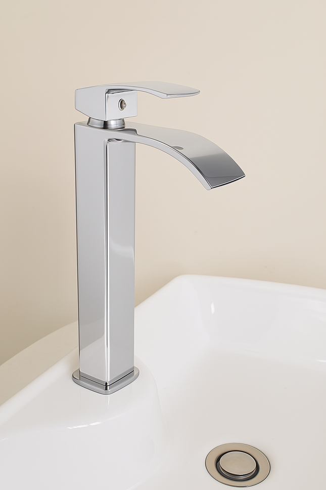Bathroom Basin Faucet – Single Handle Modern Tall Mixer Tap